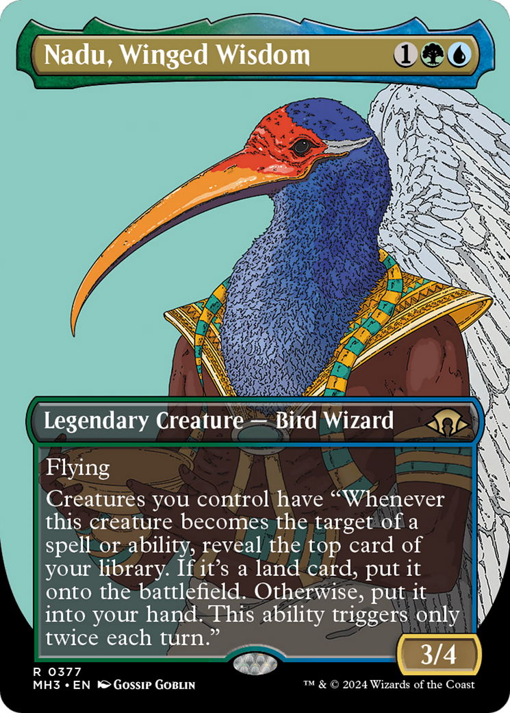 Nadu, Winged Wisdom (Borderless) [Modern Horizons 3] | Exor Games New Glasgow