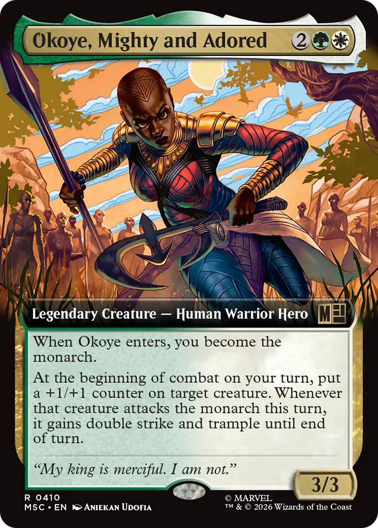 Okoye, Mighty and Adored (Extended Art) [Marvel Super Heroes Commander] | Exor Games New Glasgow