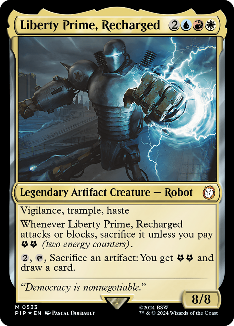 Liberty Prime, Recharged (Surge Foil) [Fallout] | Exor Games New Glasgow