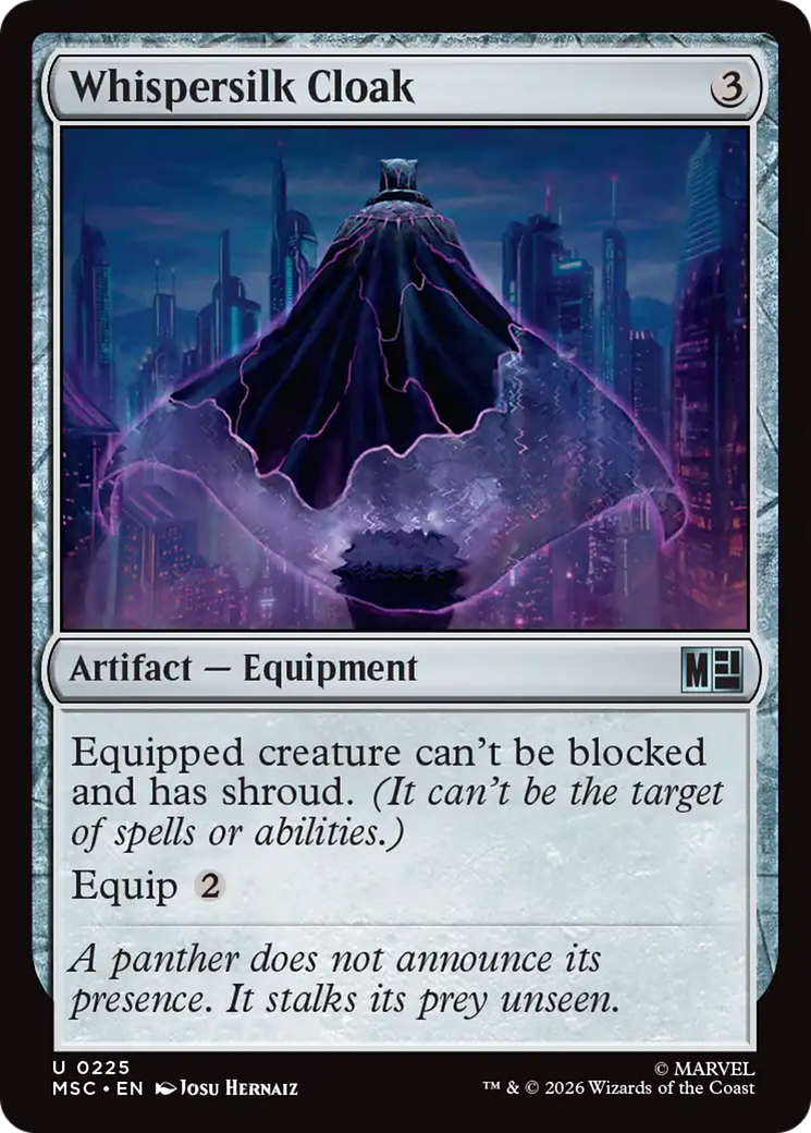 Whispersilk Cloak (Surge Foil) [Marvel Super Heroes Commander] | Exor Games New Glasgow