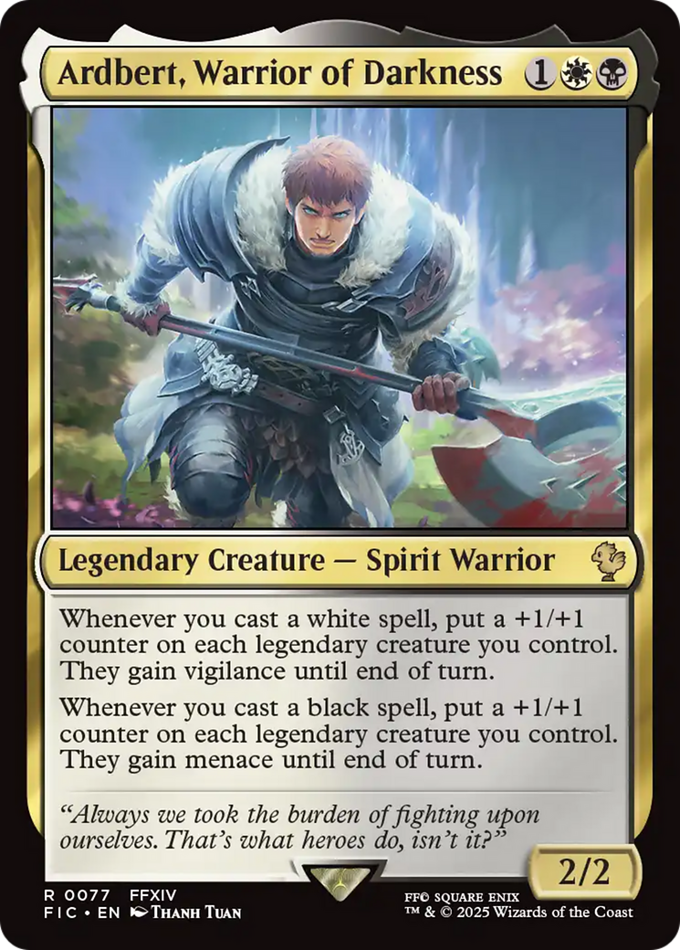 Ardbert, Warrior of Darkness [FINAL FANTASY Commander] | Exor Games New Glasgow