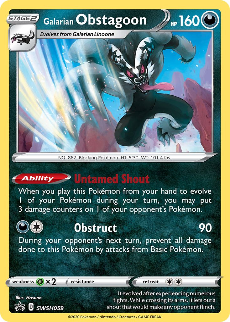 Galarian Obstagoon (SWSH059) [Sword & Shield: Black Star Promos] | Exor Games New Glasgow