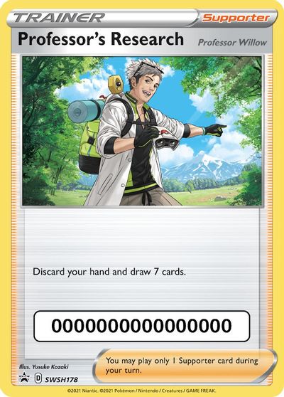 Professor's Research (SWSH178) (Pokemon Go Code) [Sword & Shield: Black Star Promos] | Exor Games New Glasgow