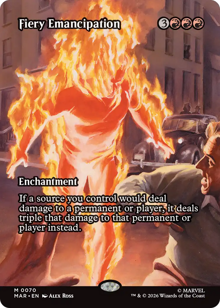 Fiery Emancipation (Borderless) [Marvel Universe: Eternal-Legal] | Exor Games New Glasgow