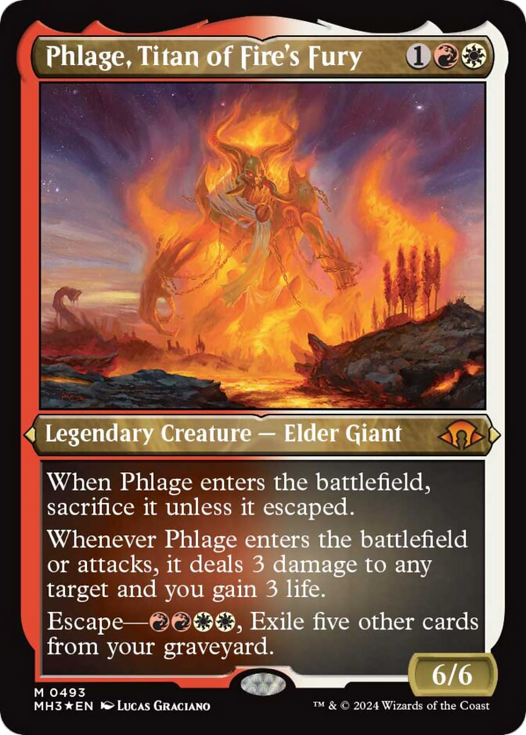 Phlage, Titan of Fire's Fury (Foil Etched) [Modern Horizons 3] | Exor Games New Glasgow