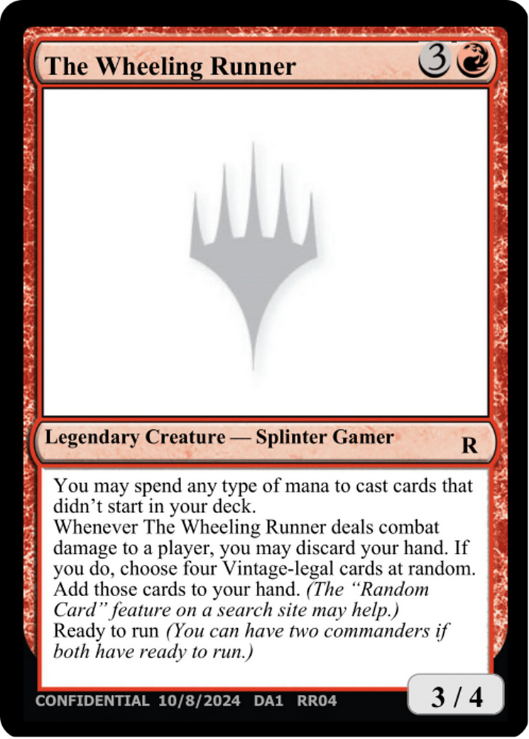 The Wheeling Runner [Unknown Event] | Exor Games New Glasgow