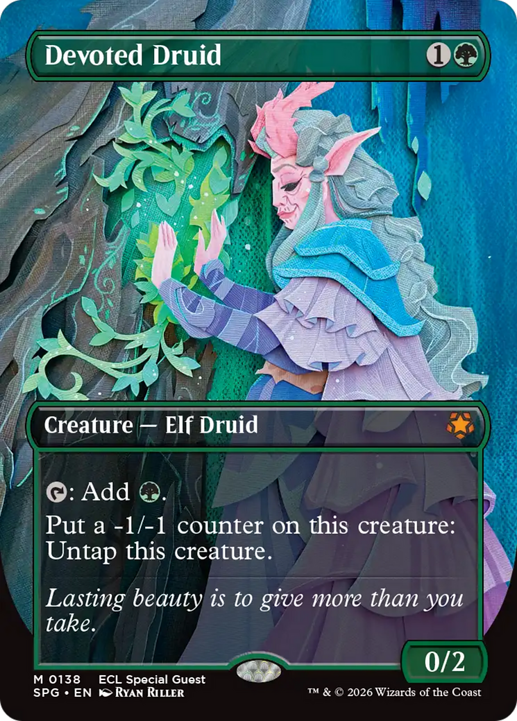 Devoted Druid (Borderless) [Lorwyn Eclipsed Special Guests] | Exor Games New Glasgow