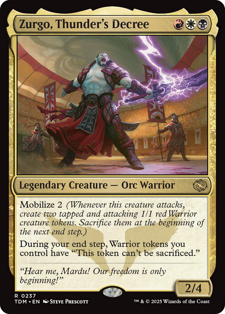 Zurgo, Thunder's Decree [Tarkir: Dragonstorm] | Exor Games New Glasgow