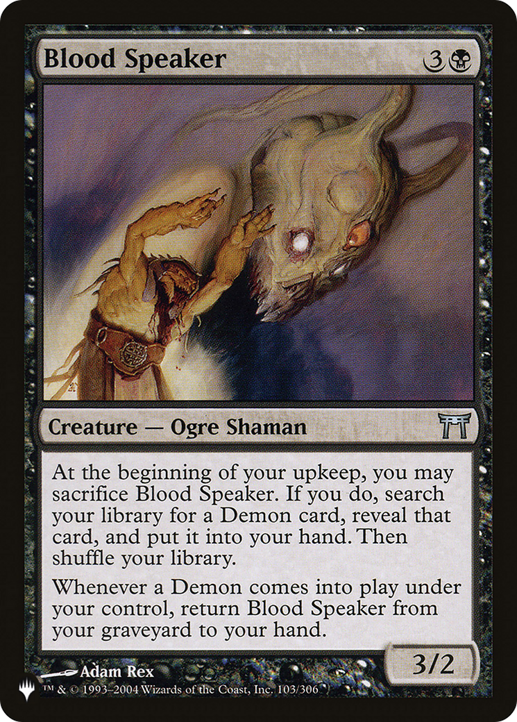 Blood Speaker [The List Reprints] | Exor Games New Glasgow