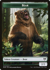 Elf Warrior // Bear Double-Sided Token [Kaldheim Tokens] | Exor Games New Glasgow