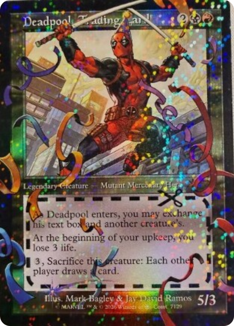 Deadpool, Trading Card (7129) (Pool Party Foil) [Secret Lair Drop Series] | Exor Games New Glasgow