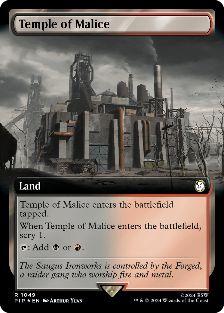 Temple of Malice (Extended Art) (Surge Foil) [Fallout] | Exor Games New Glasgow