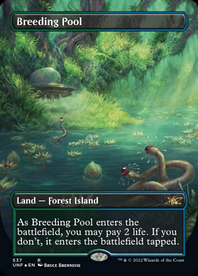 Breeding Pool (Borderless) (Galaxy Foil) [Unfinity] | Exor Games New Glasgow