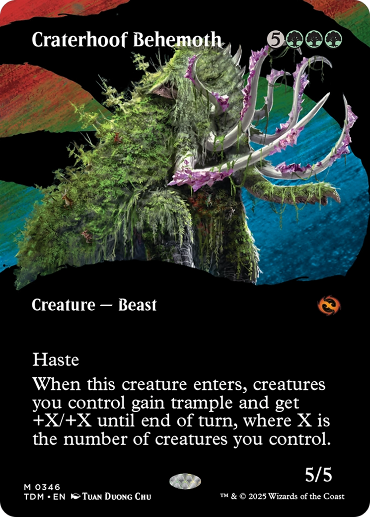 Craterhoof Behemoth (Borderless) [Tarkir: Dragonstorm] | Exor Games New Glasgow