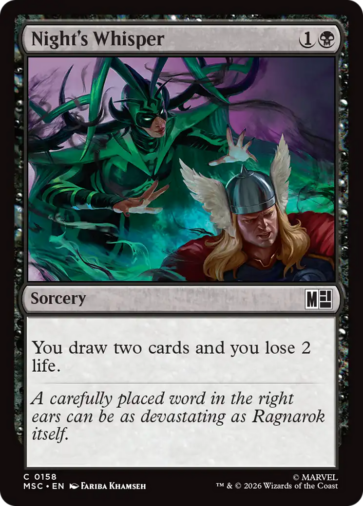Night's Whisper [Marvel Super Heroes Commander] | Exor Games New Glasgow