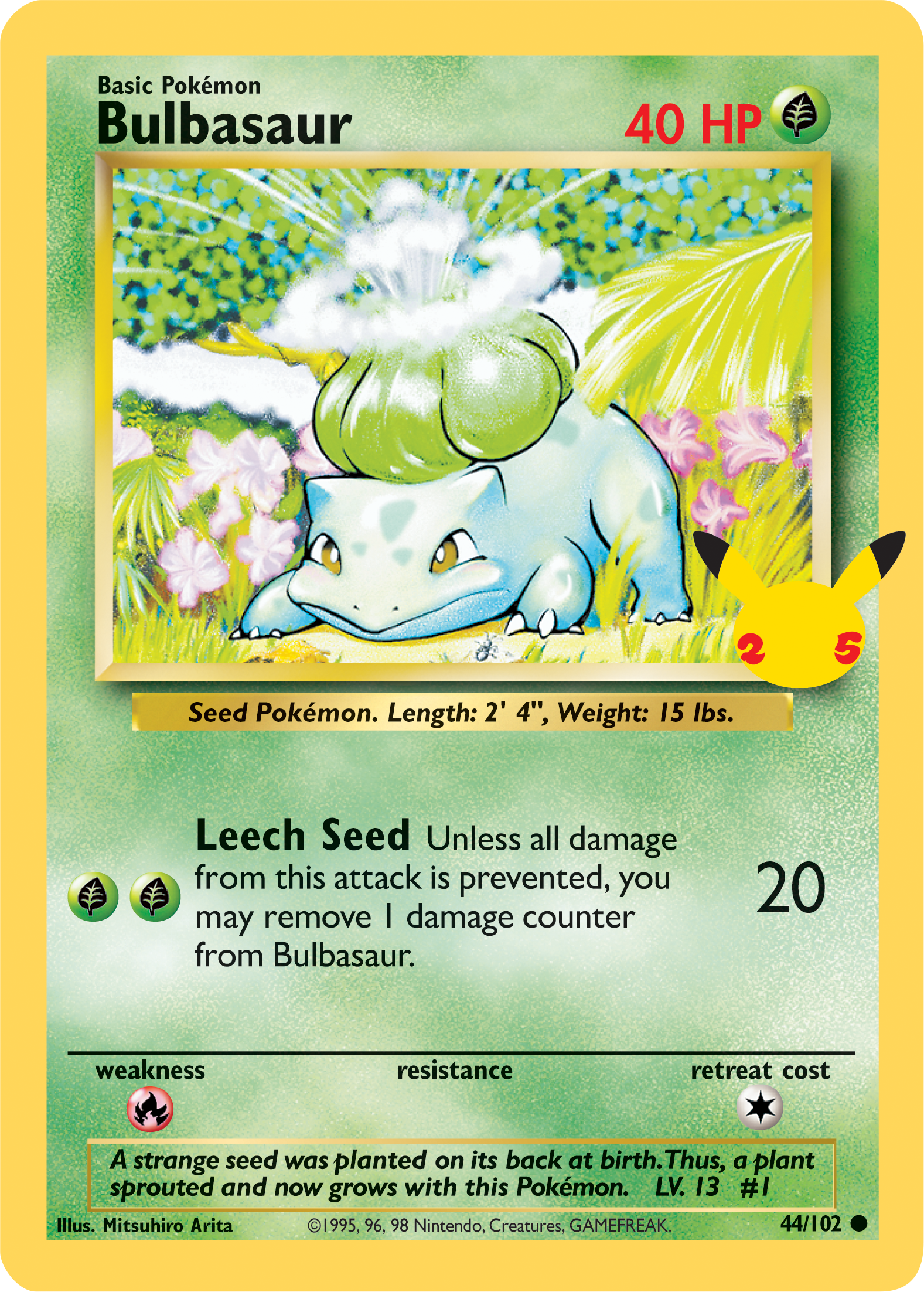 Bulbasaur (44/102) (Jumbo Card) [First Partner Pack] | Exor Games New Glasgow