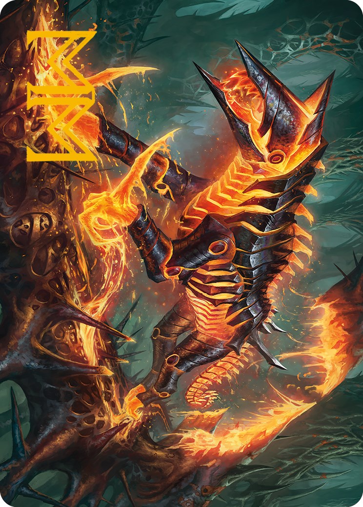 Kuldotha Cackler Art Card (Gold-Stamped Signature) [Phyrexia: All Will Be One Art Series] | Exor Games New Glasgow
