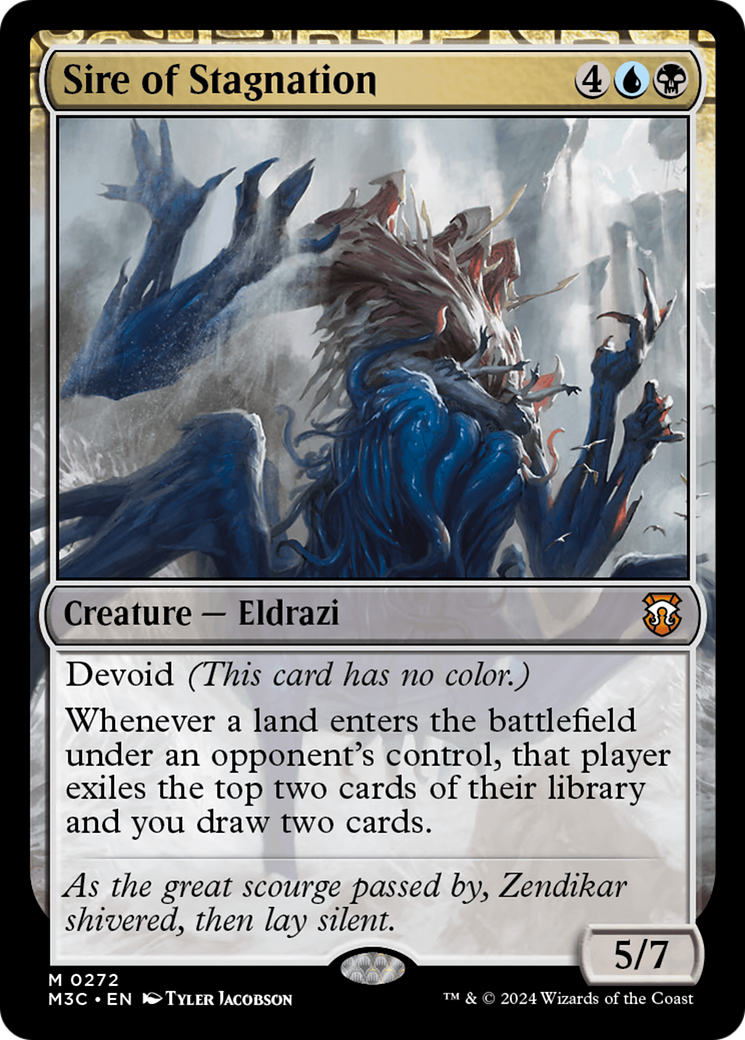 Sire of Stagnation (Ripple Foil) [Modern Horizons 3 Commander] | Exor Games New Glasgow