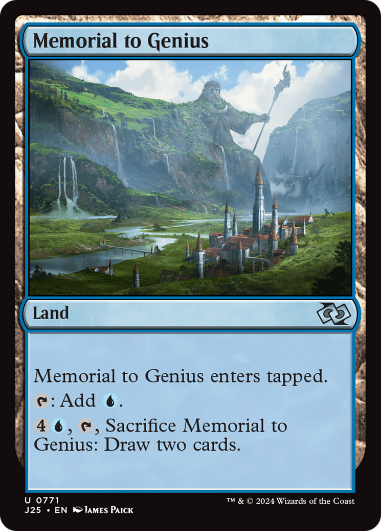 Memorial to Genius [Foundations Jumpstart] | Exor Games New Glasgow