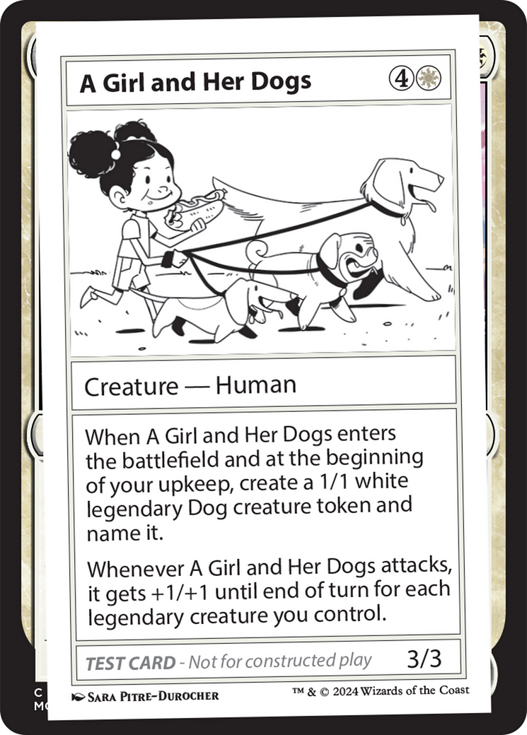 A Girl and Her Dogs [Mystery Booster 2 Playtest Cards] | Exor Games New Glasgow