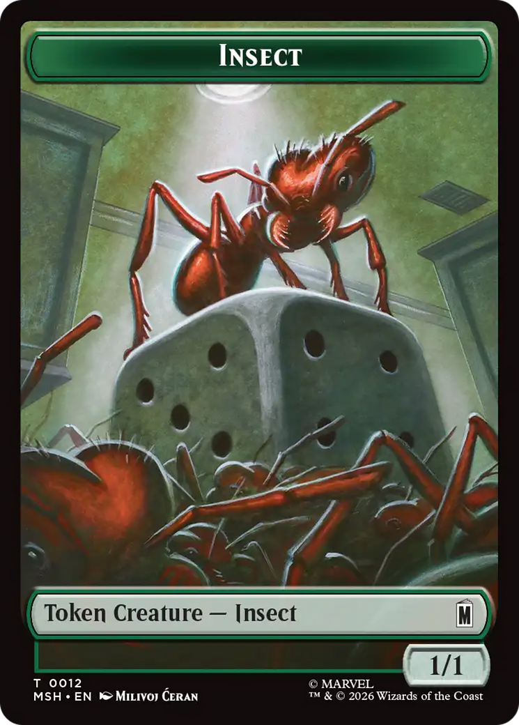 Soldier // Insect Double-Sided Token [Marvel Super Heroes Tokens] | Exor Games New Glasgow