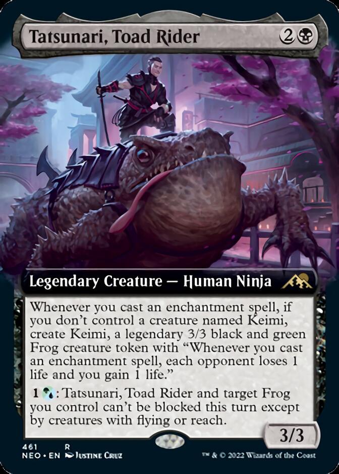 Tatsunari, Toad Rider (Extended Art) [Kamigawa: Neon Dynasty] | Exor Games New Glasgow