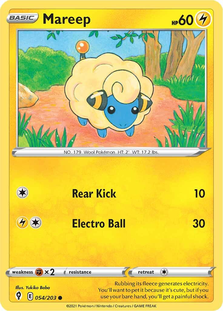 Mareep (054/203) [Sword & Shield: Evolving Skies] | Exor Games New Glasgow