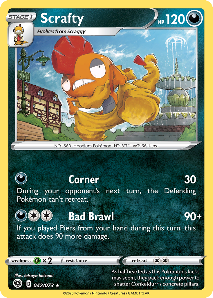 Scrafty (042/073) [Sword & Shield: Champion's Path] | Exor Games New Glasgow