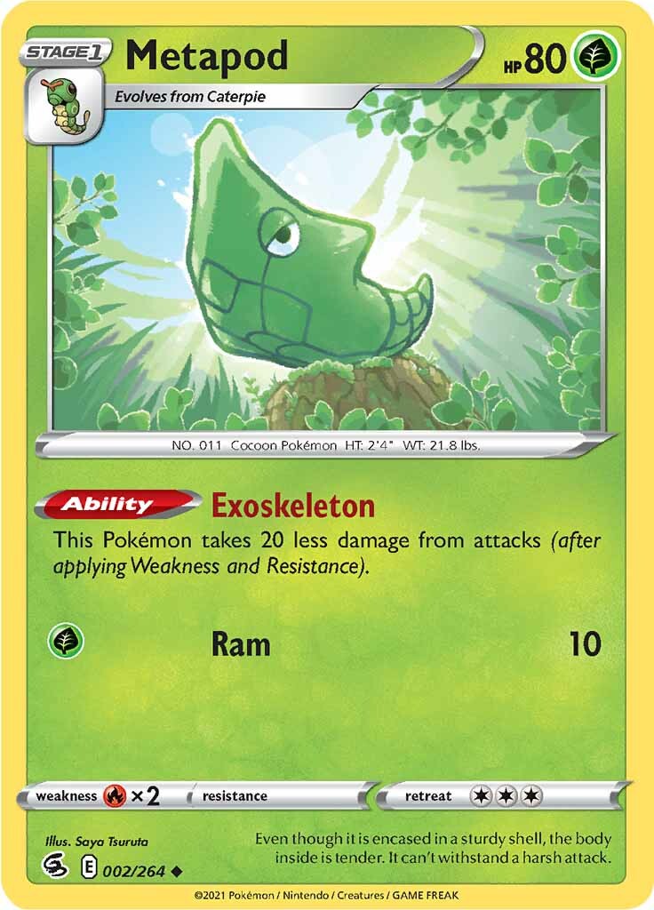 Metapod (002/264) [Sword & Shield: Fusion Strike] | Exor Games New Glasgow