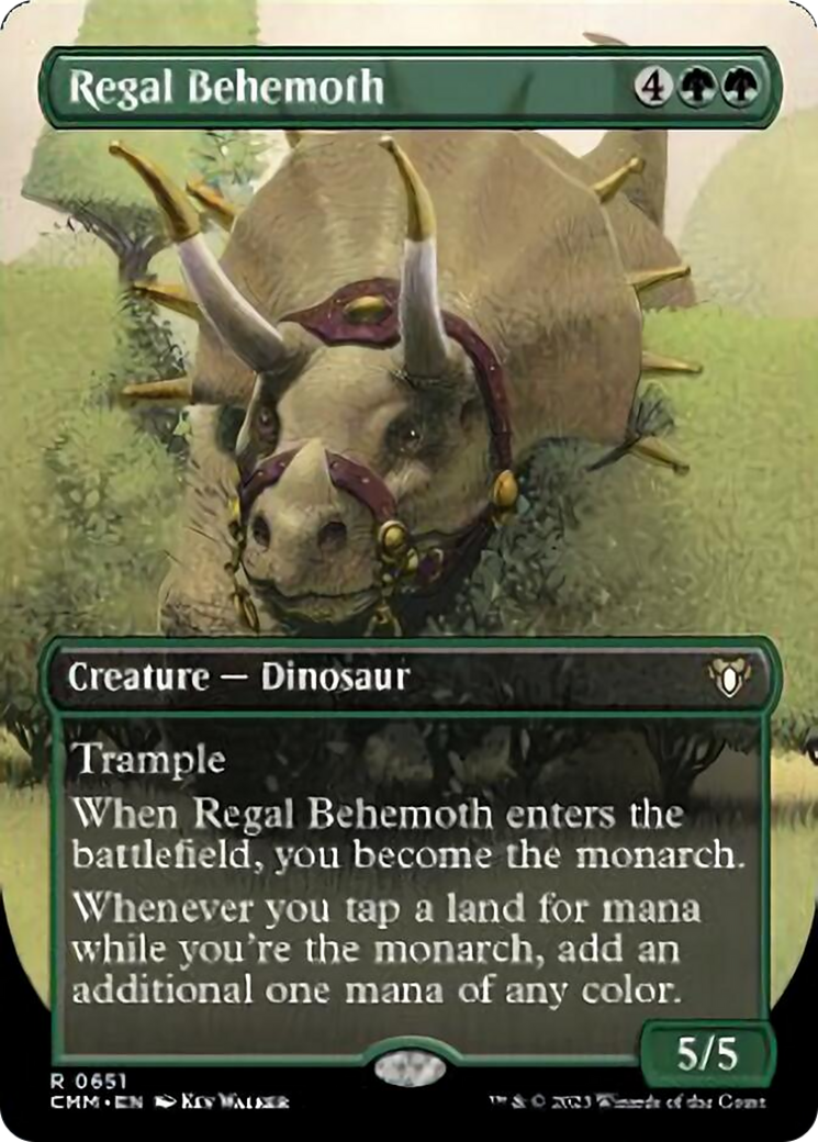 Regal Behemoth (Borderless Alternate Art) [Commander Masters] | Exor Games New Glasgow