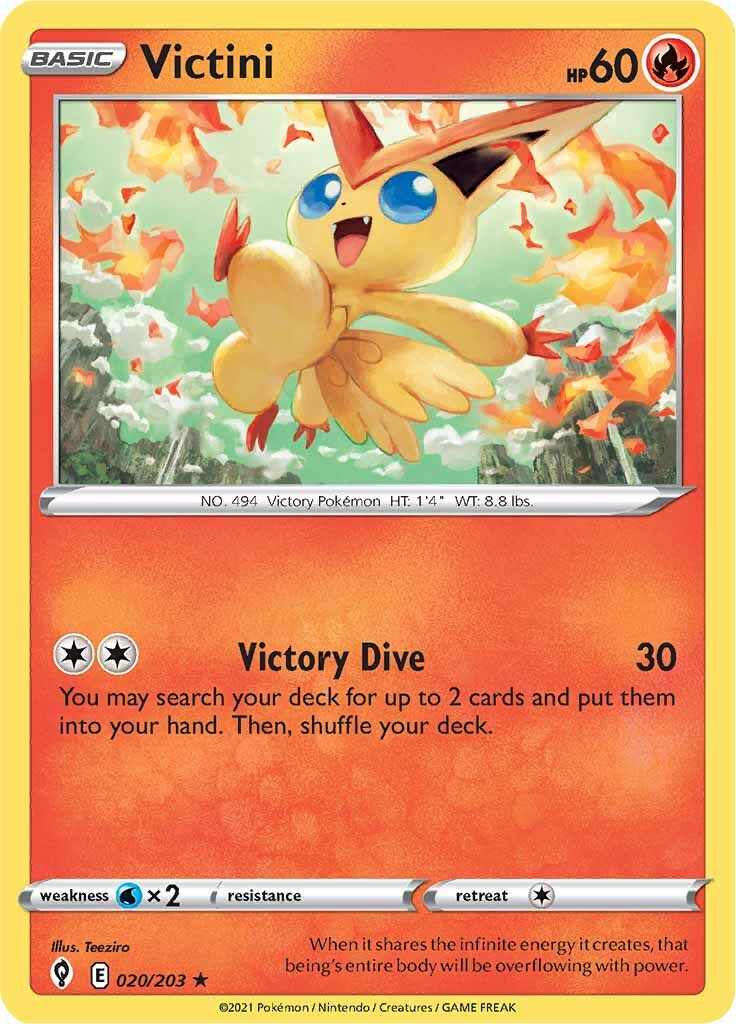 Victini (020/203) [Sword & Shield: Evolving Skies] | Exor Games New Glasgow