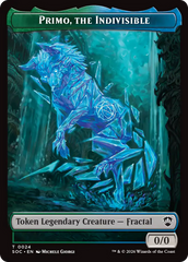 Beast // Primo, The Indivisible Double-Sided Token [Secrets of Strixhaven Commander Tokens] | Exor Games New Glasgow