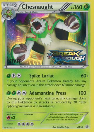 Chesnaught (XY68) (Staff) [XY: Black Star Promos] | Exor Games New Glasgow