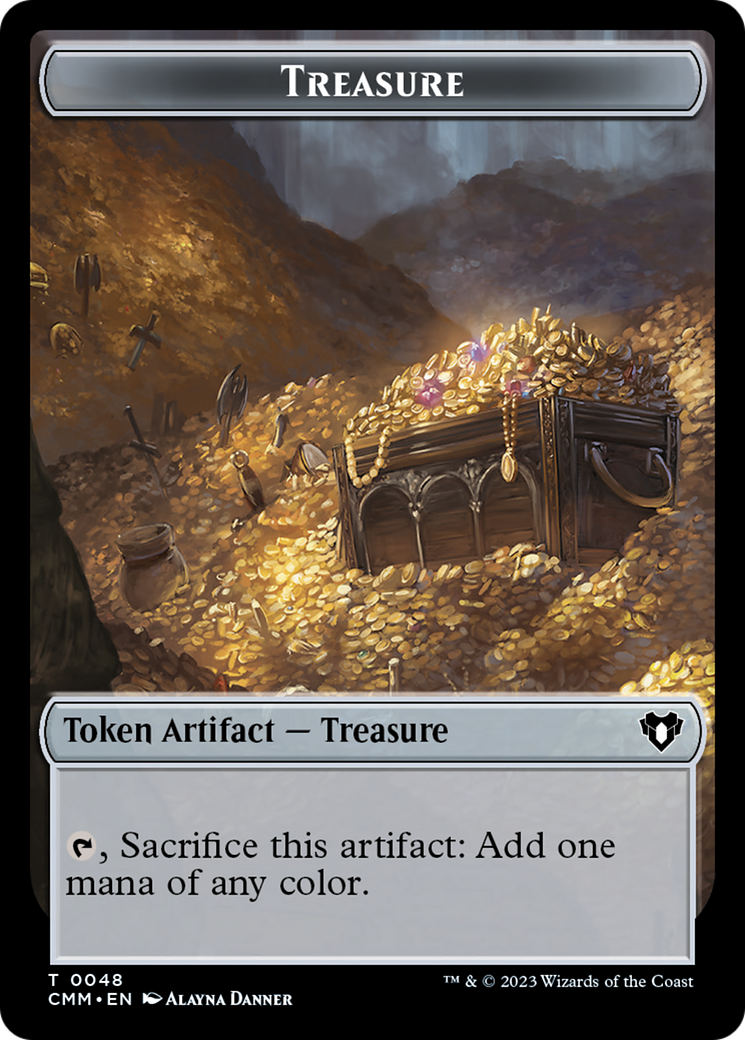 Treasure // Cat (0005) Double-Sided Token [Commander Masters Tokens] | Exor Games New Glasgow