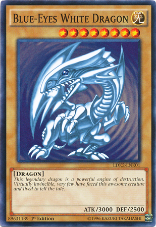 Blue-Eyes White Dragon (Version 2) [LDK2-ENK01] Common | Exor Games New Glasgow