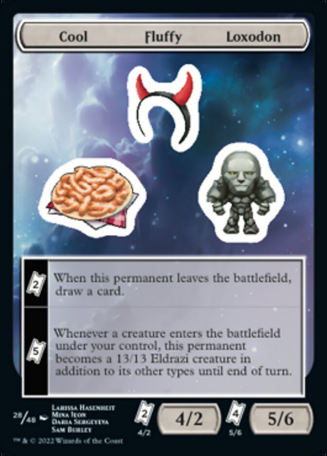 Cool Fluffy Loxodon [Unfinity Stickers] | Exor Games New Glasgow