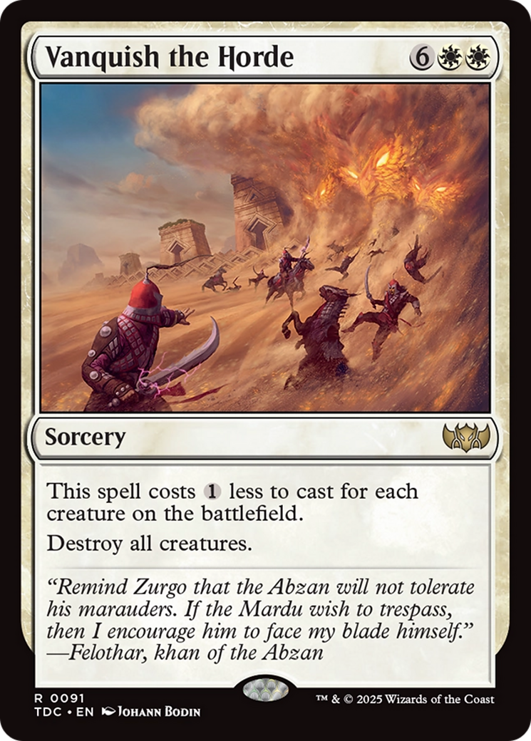 Vanquish the Horde [Tarkir: Dragonstorm Commander] | Exor Games New Glasgow
