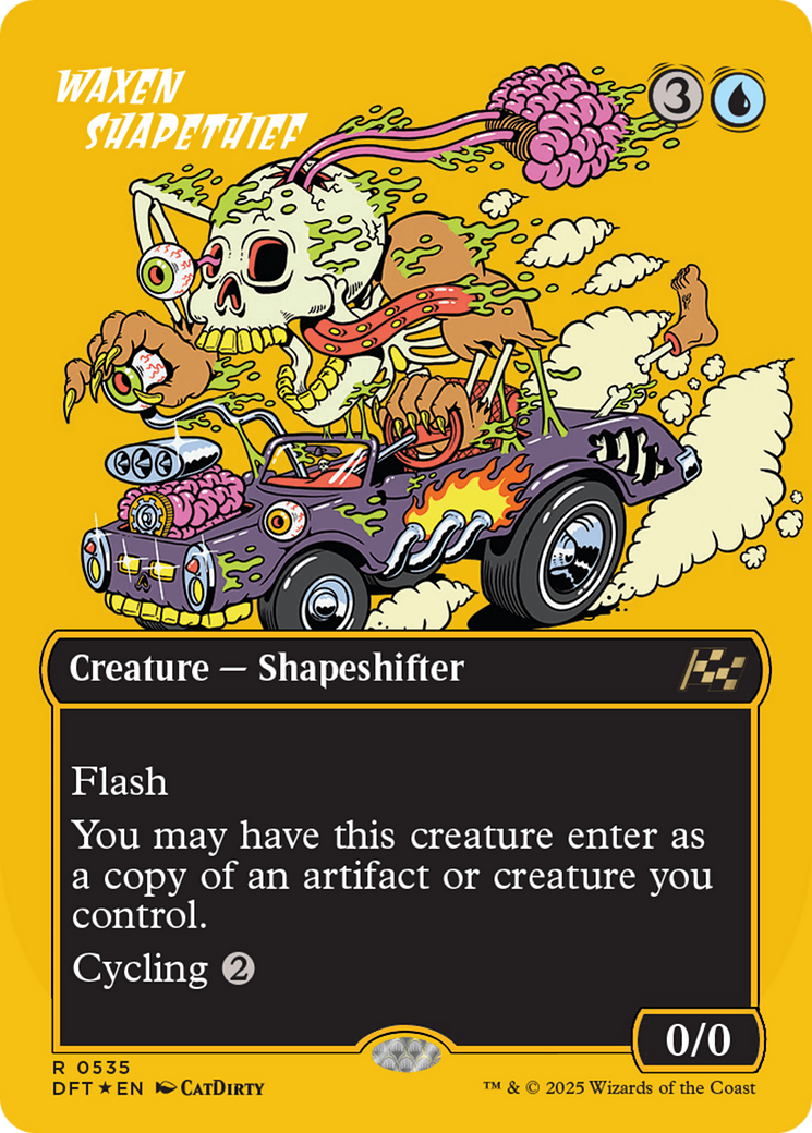 Waxen Shapethief (Borderless) (First-Place Foil) [Aetherdrift] | Exor Games New Glasgow