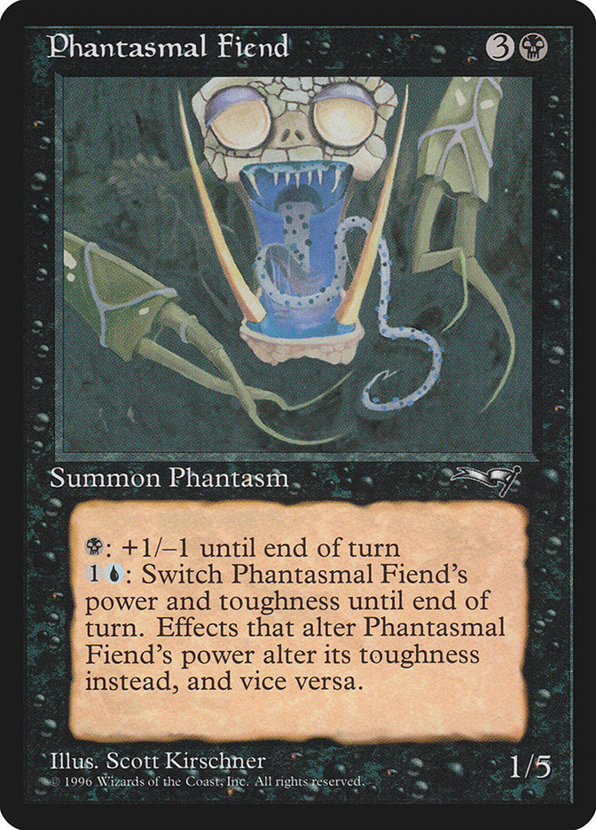 Phantasmal Fiend (Dark Green Background) [Alliances] | Exor Games New Glasgow