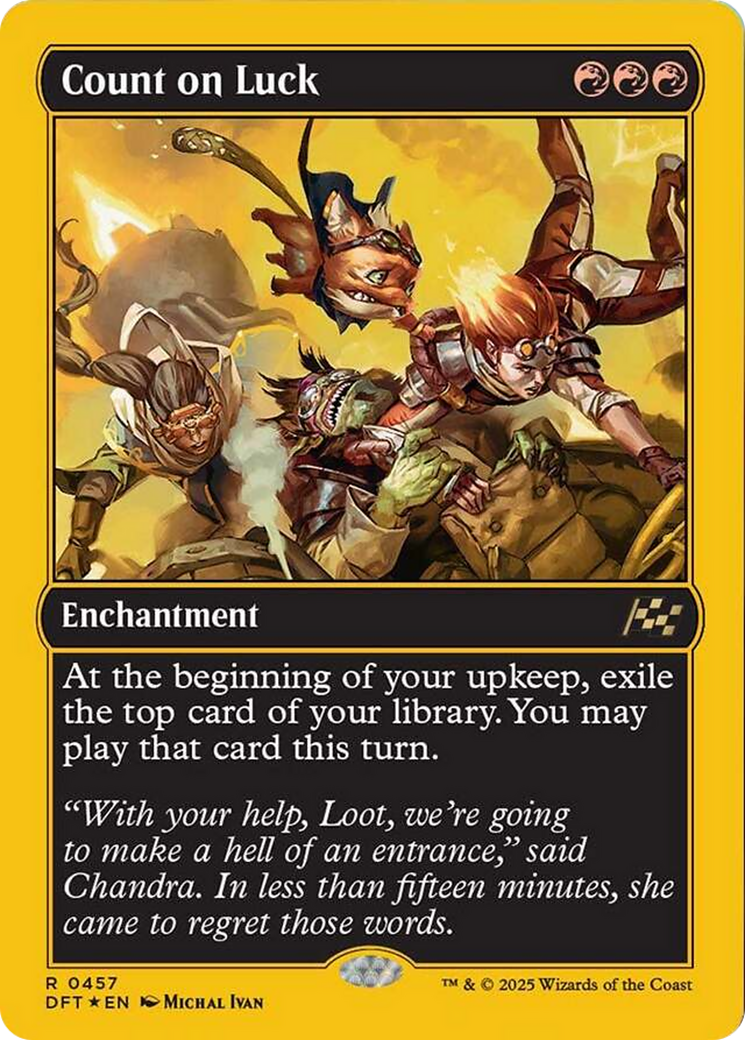 Count on Luck (First-Place Foil) [Aetherdrift] | Exor Games New Glasgow
