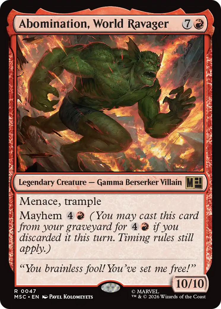 Abomination, World Ravager (Surge Foil) [Marvel Super Heroes Commander] | Exor Games New Glasgow