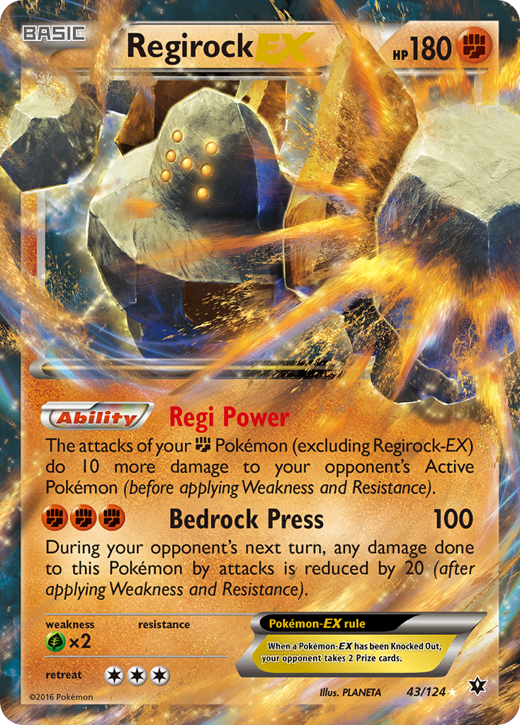 Regirock EX (43/124) [XY: Fates Collide] | Exor Games New Glasgow