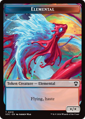 Elemental (0019) // Copy Double-Sided Token [Secrets of Strixhaven Commander Tokens] | Exor Games New Glasgow