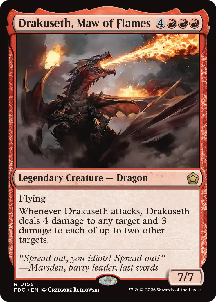 Drakuseth, Maw of Flames [Foundations Commander] | Exor Games New Glasgow