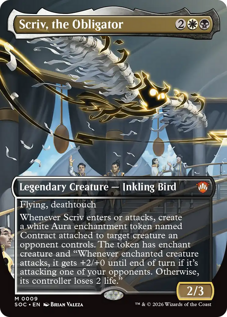 Scriv, the Obligator (Borderless) [Secrets of Strixhaven Commander] | Exor Games New Glasgow