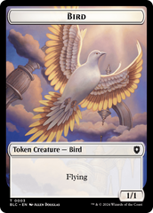 Storm Crow // Bird (003) Double-Sided Token [Bloomburrow Commander Tokens] | Exor Games New Glasgow