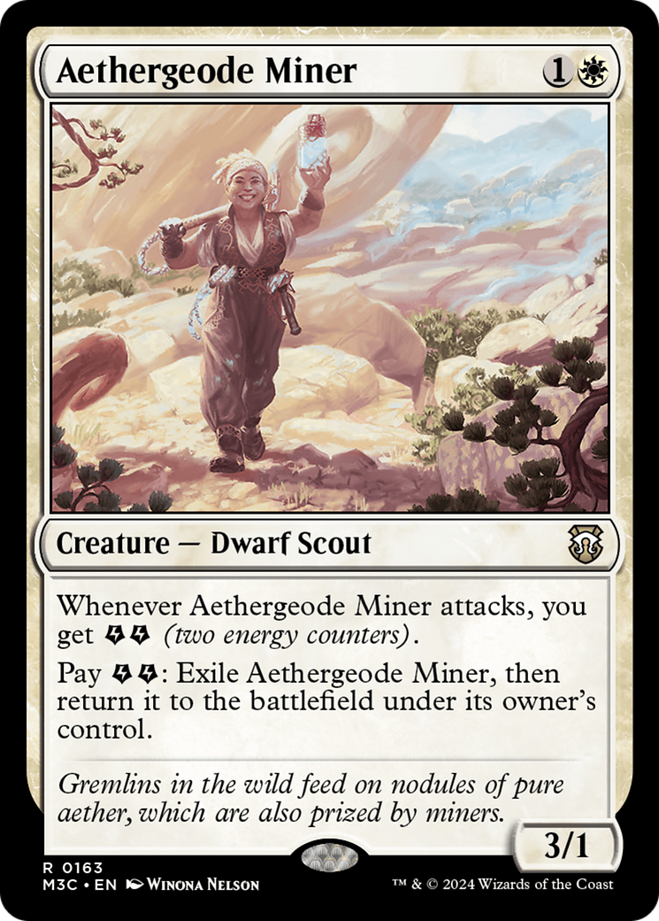 Aethergeode Miner (Ripple Foil) [Modern Horizons 3 Commander] | Exor Games New Glasgow