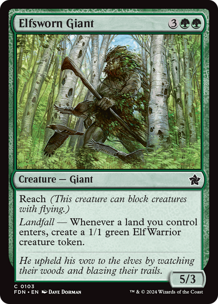 Elfsworn Giant [Foundations] | Exor Games New Glasgow