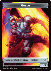 Copy // Golem (0012) Double-Sided Token [Edge of Eternities Commander Tokens] | Exor Games New Glasgow
