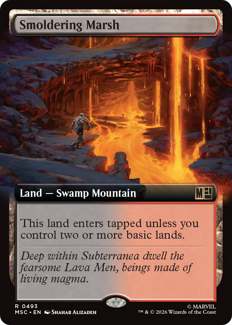 Smoldering Marsh (Extended Art) [Marvel Super Heroes Commander] | Exor Games New Glasgow